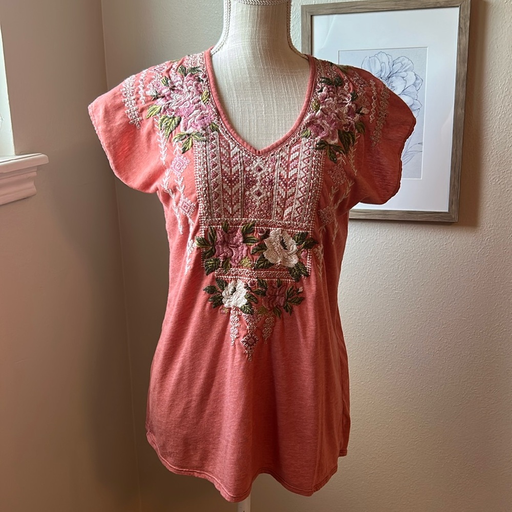 Johnny Was Embroidered Top